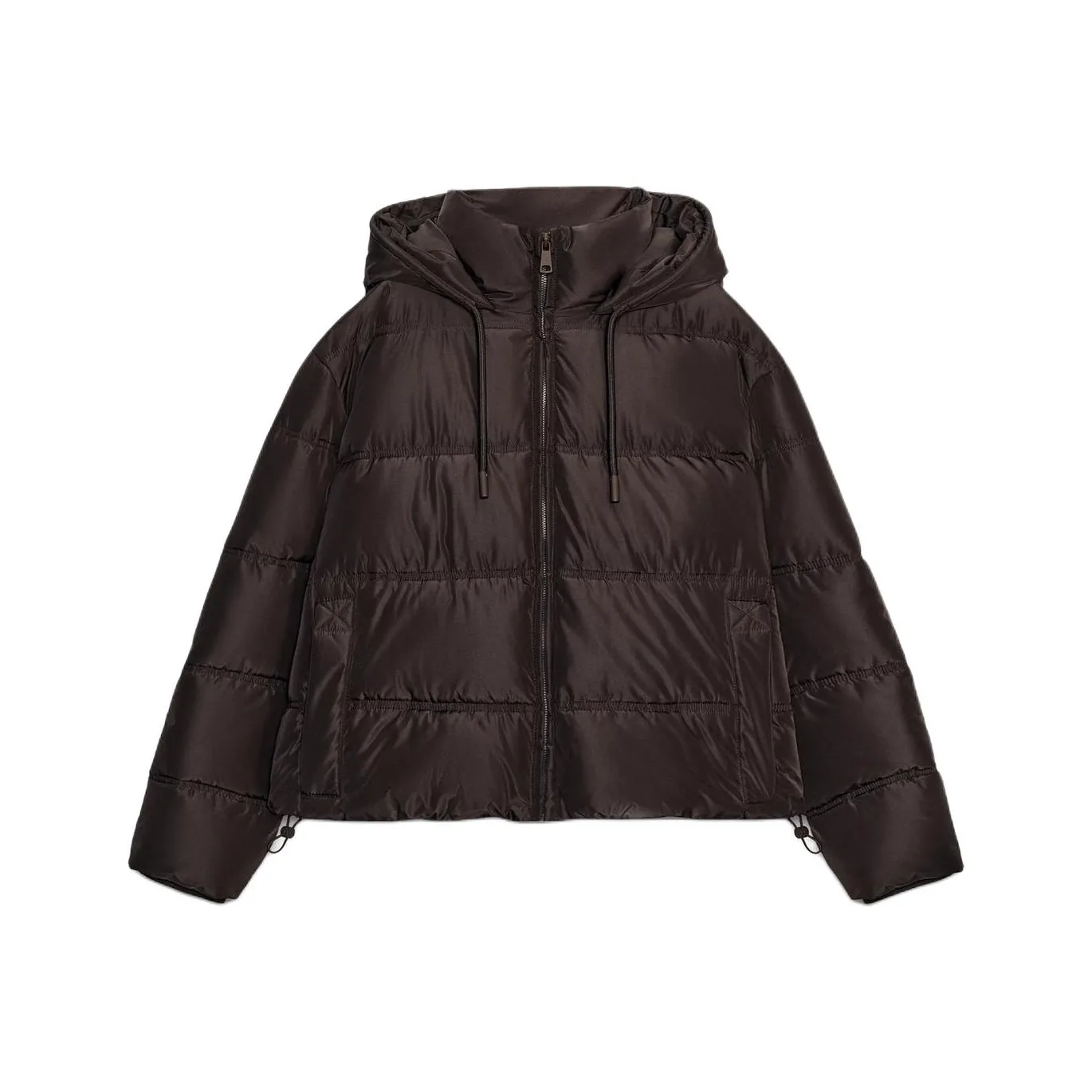 ZARA Коричневый Женский Пуховик