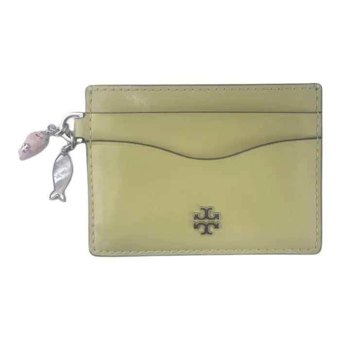 Tory Burch Emerson кожаный держатель для карт женский конфетно-зеленый