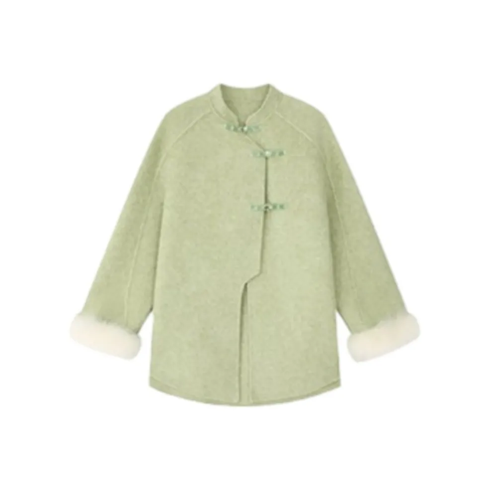 JOSR Зеленый Женские Бархатные Куртки