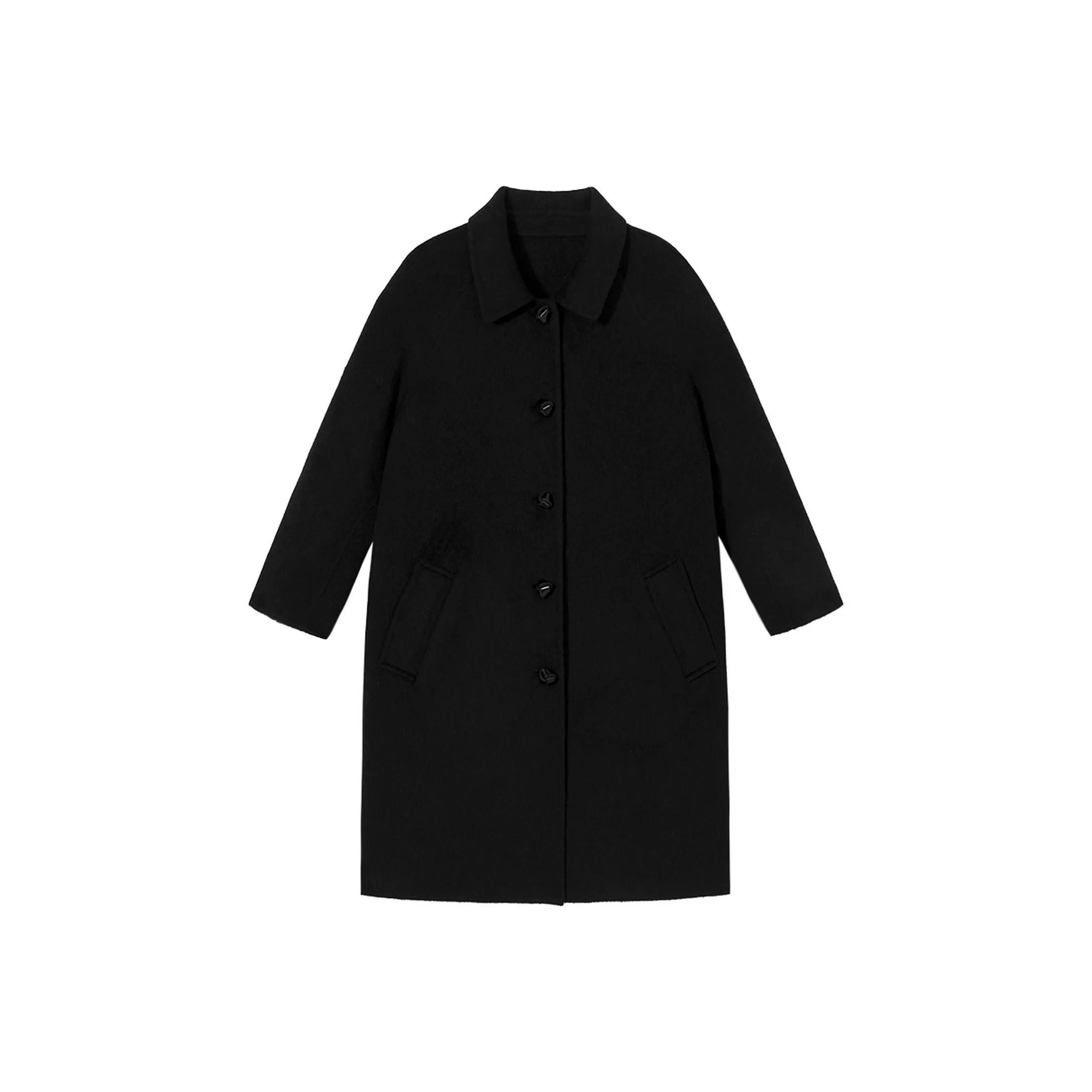 PSO Brand Черное с меланжевым серым Женское пальто