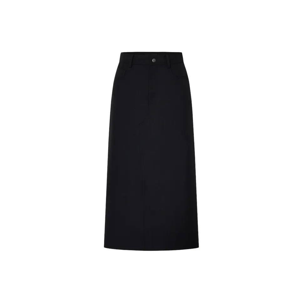 MO CO Черные Женские Повседневные Длинные Юбки