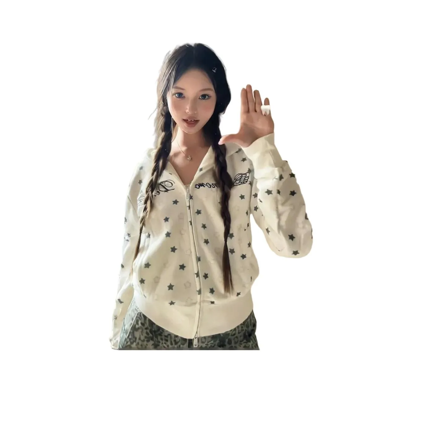 BELOVED STARRY Белый Женский Свитшот