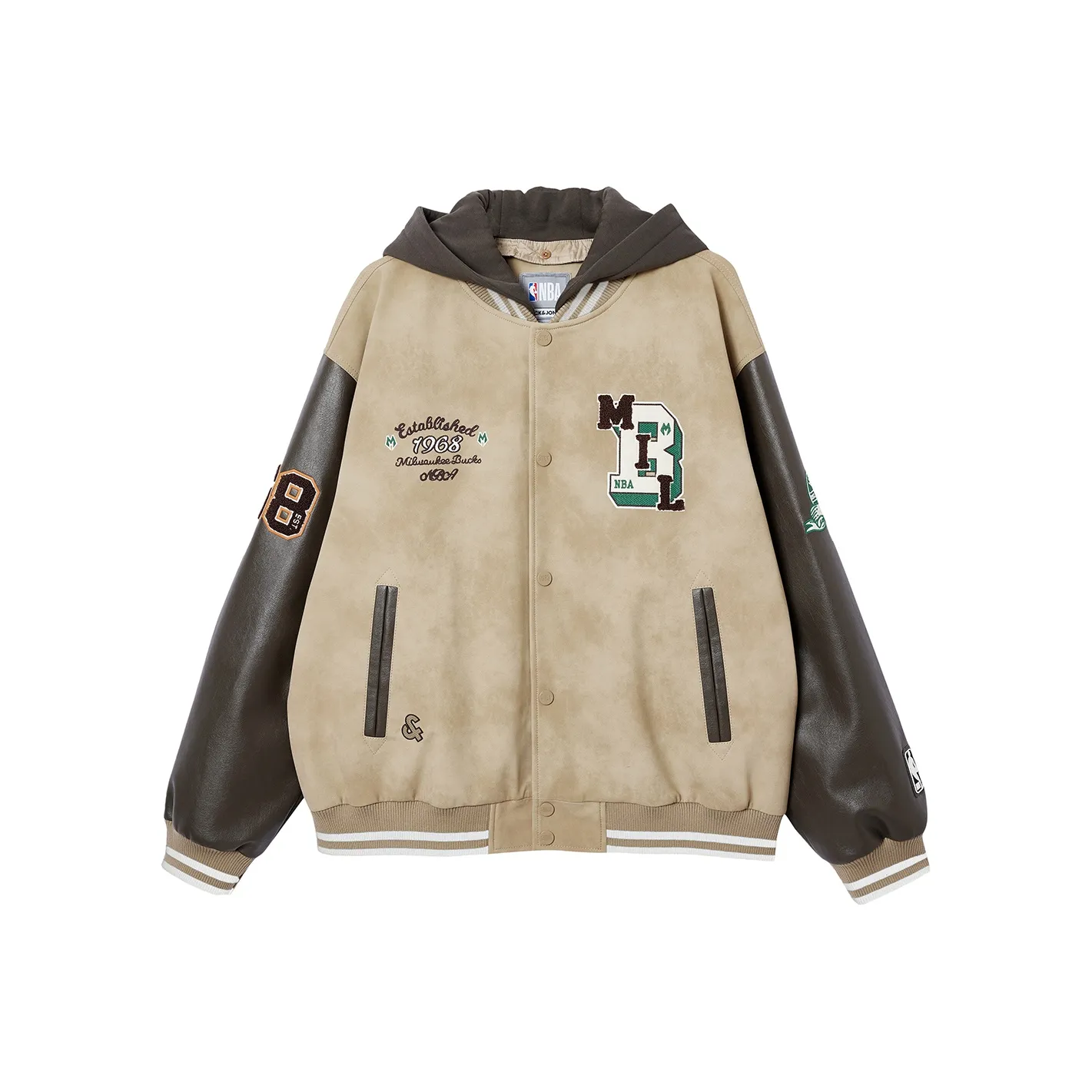 JACK JONES Jack Jonesxnba E11 Хаки Мужские пуховики