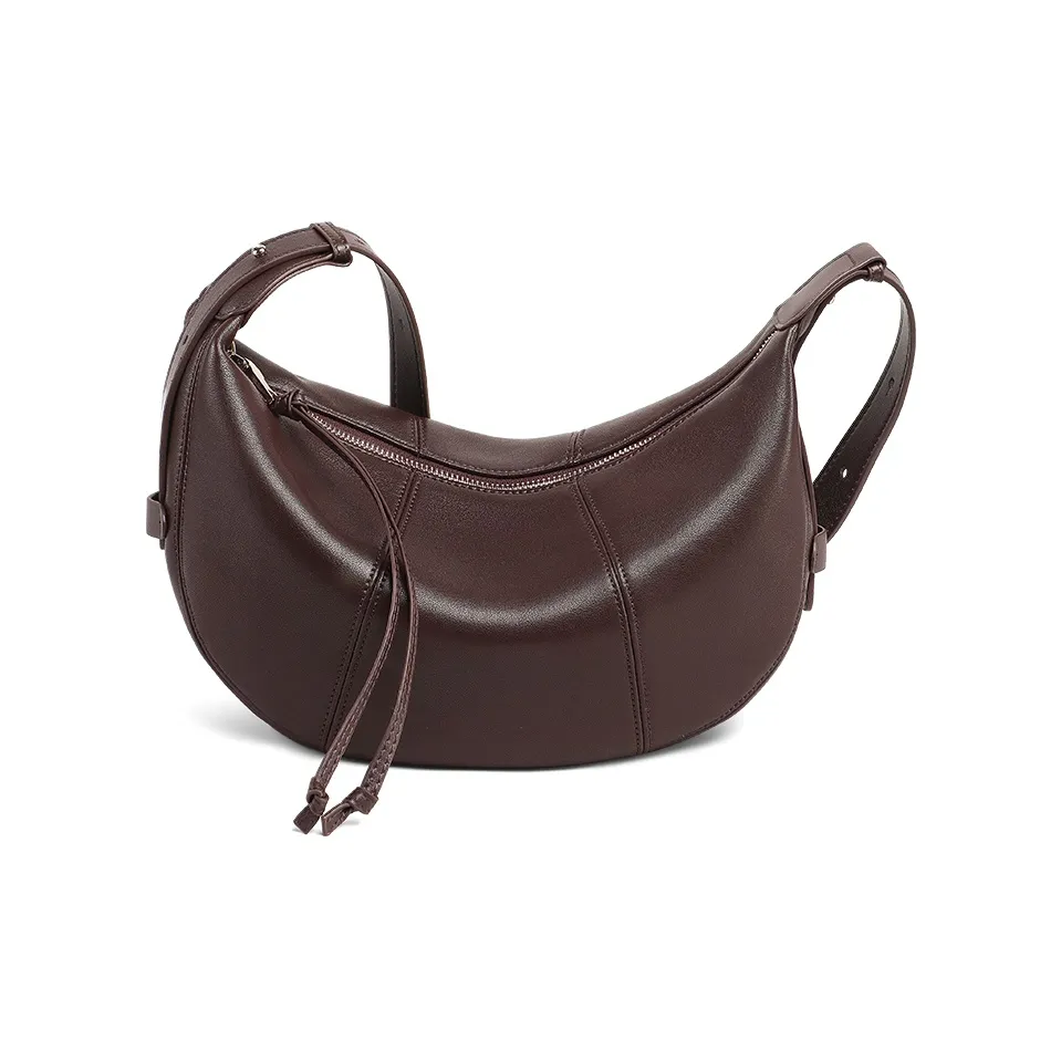 VINEY Сумка через плечо из коровьей кожи стандартная женская кофейного черного экрю цвета