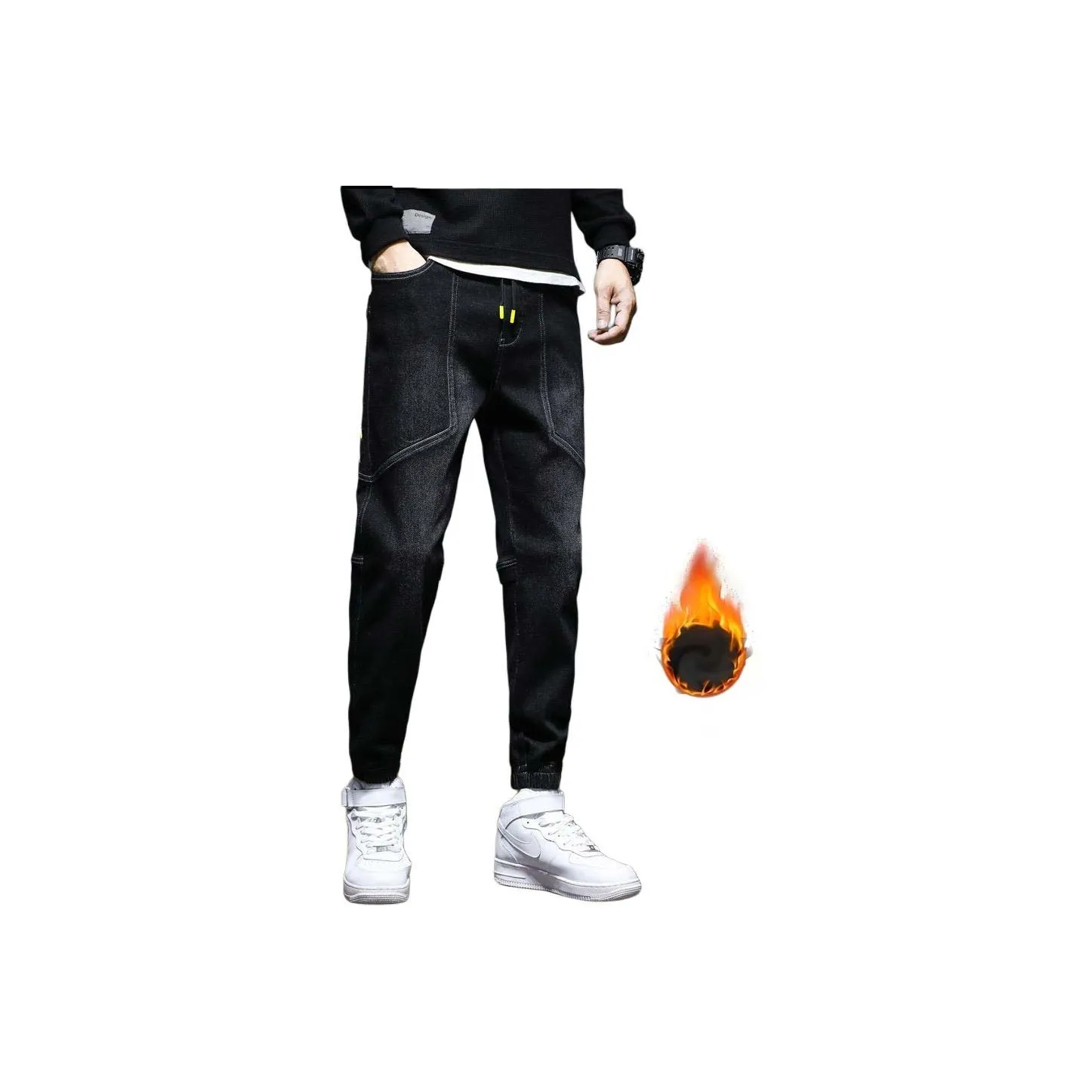 UOOHE Мужские Джинсы