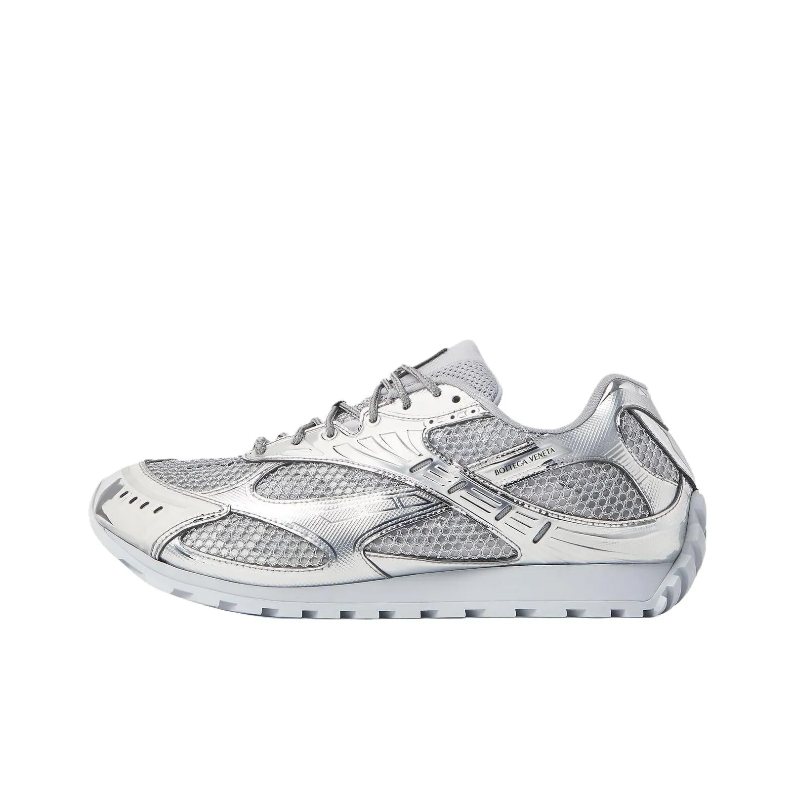 Bottega Veneta Orbit Casual Shoes Men Low Top Silvery White