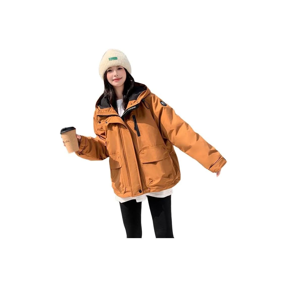 MEXICAN Оранжевый Женский Пуховик