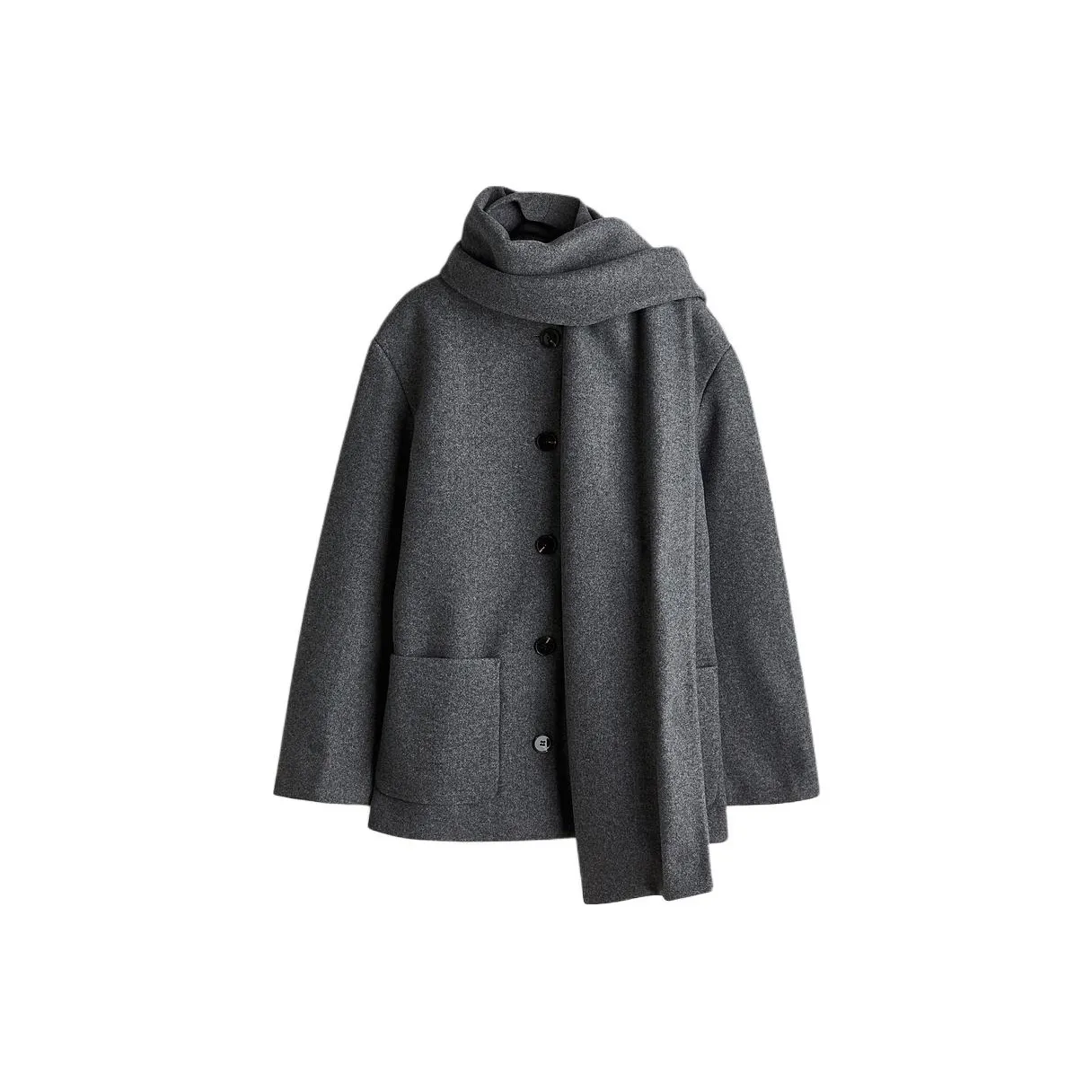 H M Темно-серый женский пальто