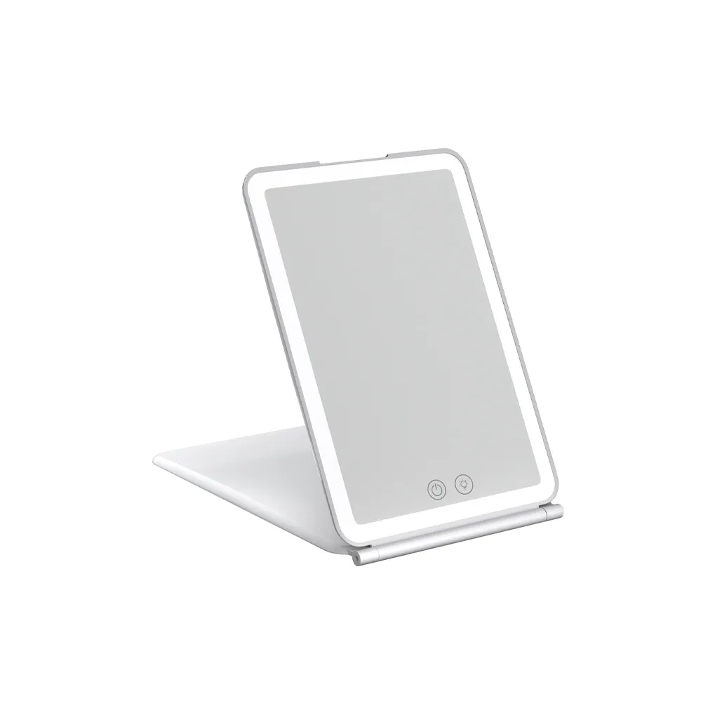 PureLove Карман с клапаном складной светодиодный свет вверх путешествие трехцветный регулируемый свет регулируемое зеркало MAKE UP Зеркала