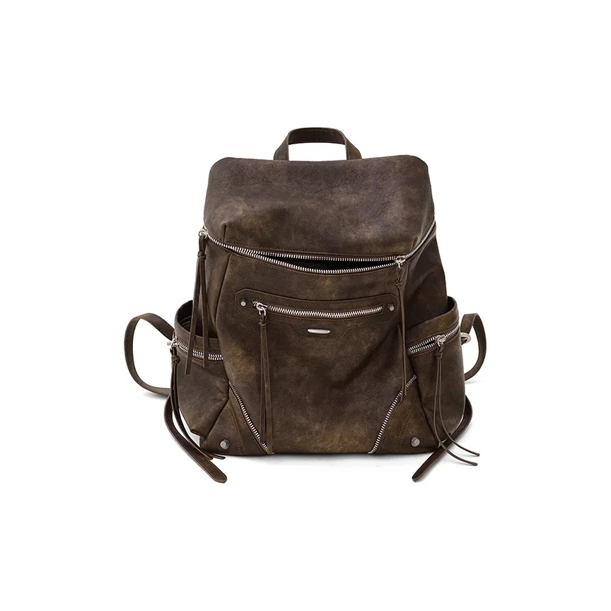 Simedin Рюкзак из коровьей кожи стандартный женский цвет сандаловый коричневый