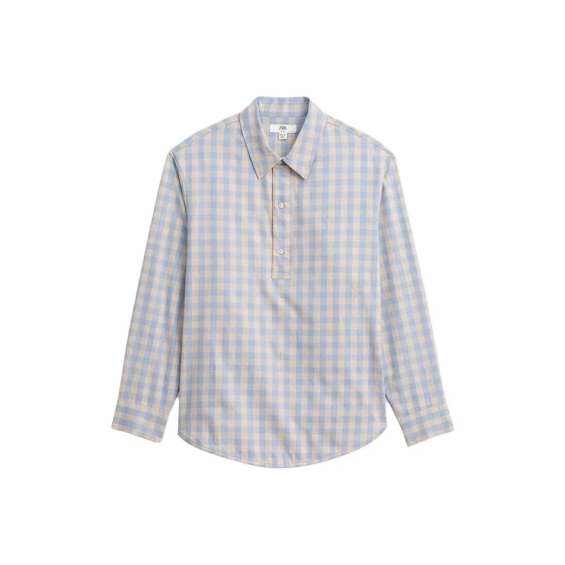 ZARA Мужская рубашка поло коричневого и желтого цвета