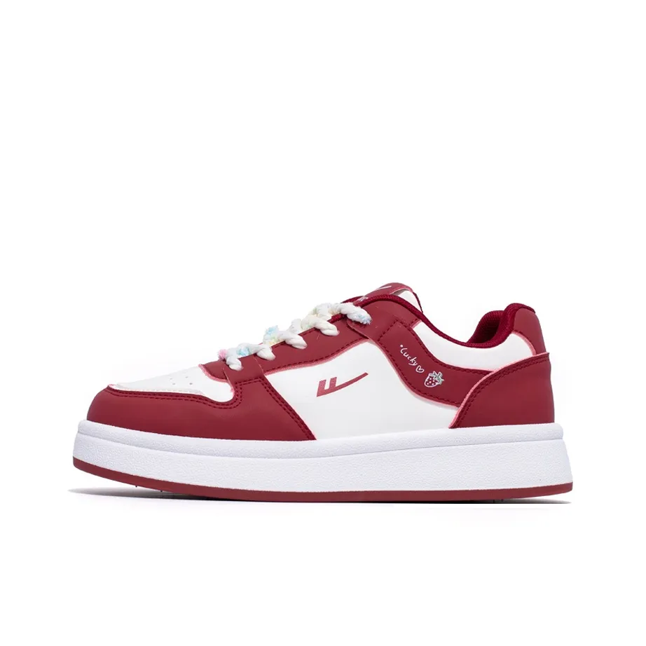 Warrior Скейтборд Кроссовки Женские Белые Бургунди