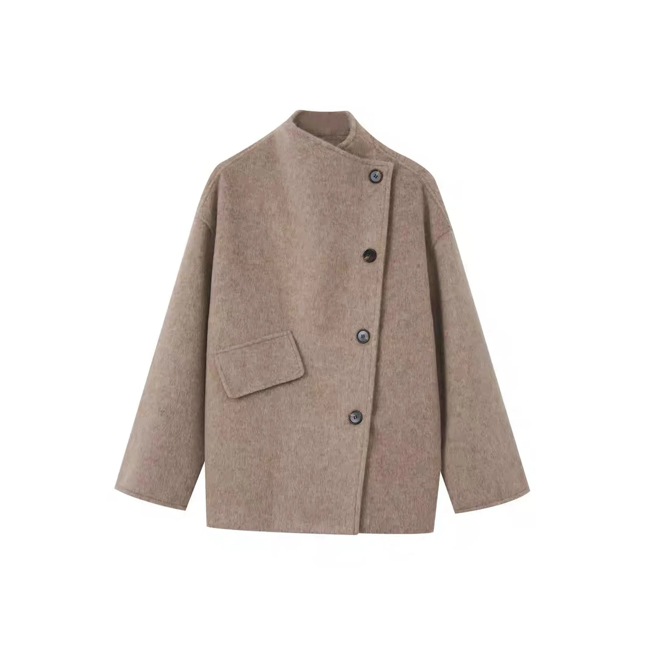 ONENINE34PM Молочный кофейный с вешалка пылезащитный чехол и пузырьковый пакет женское пальто