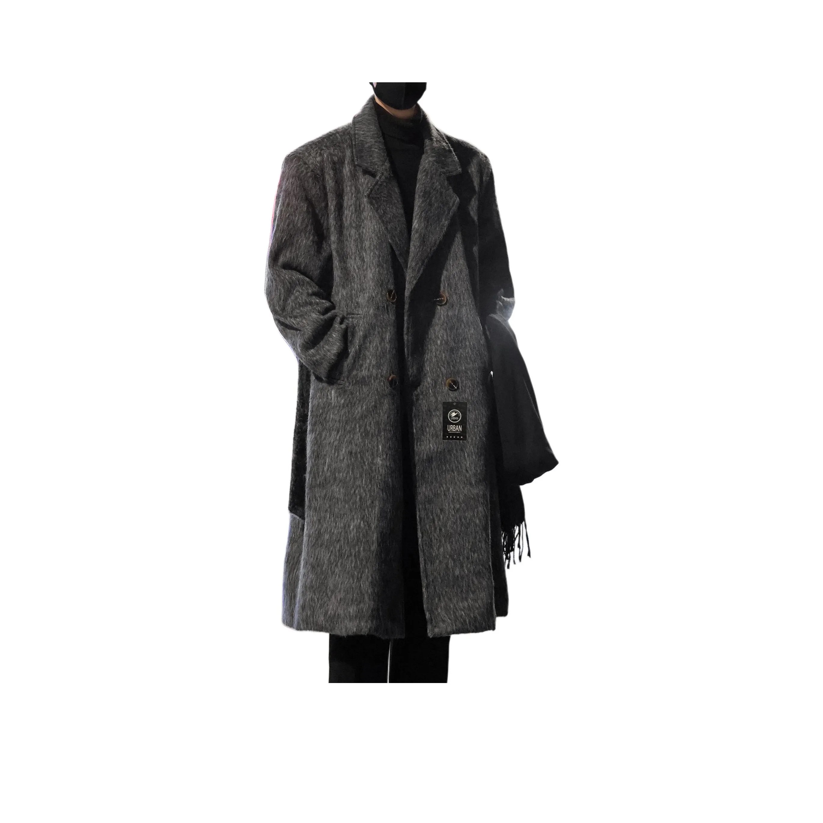 URBAN AUTHENTIC Серый Утепленный Улучшенный Унисекс Пальто