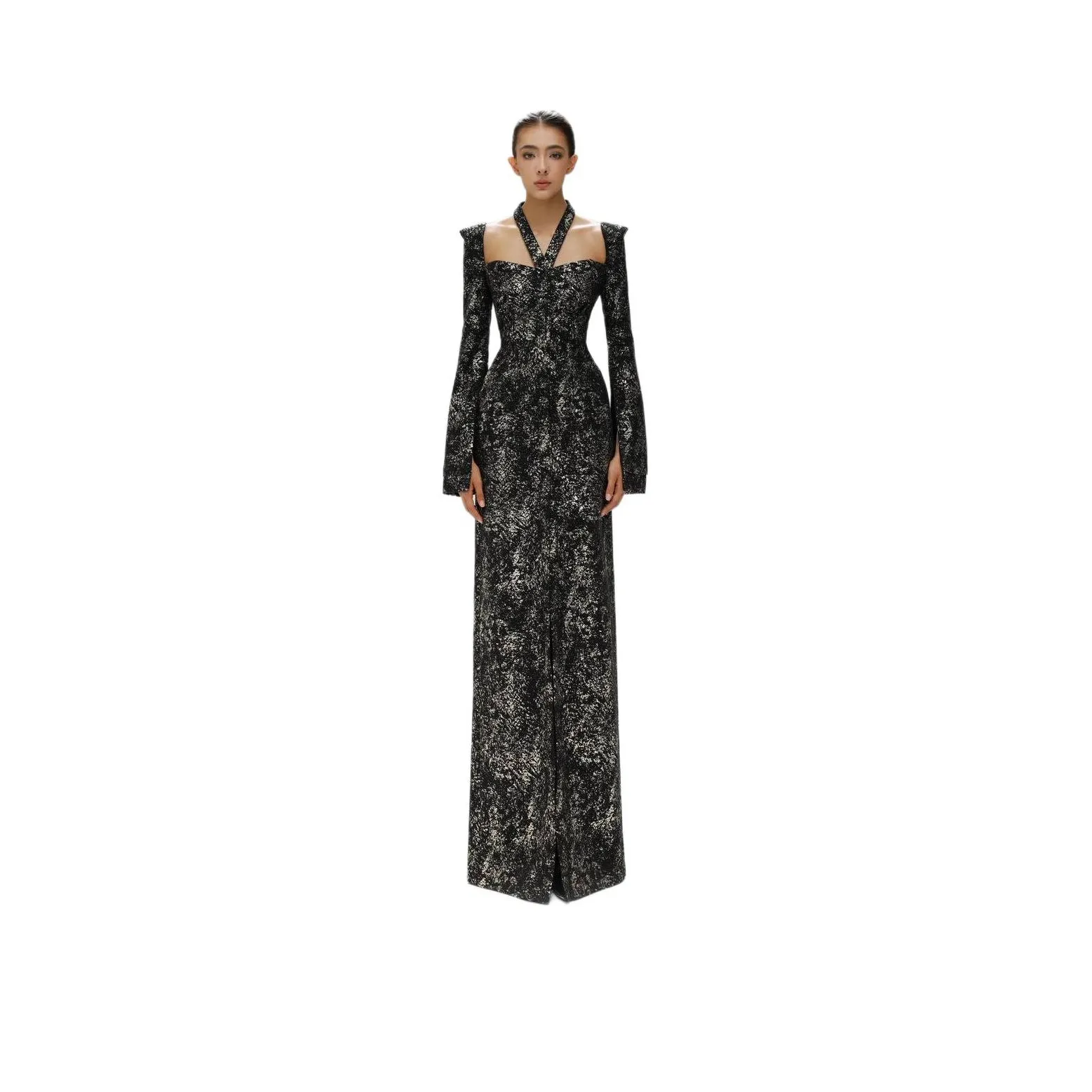 RDRE Черное Женское Вечернее Платье