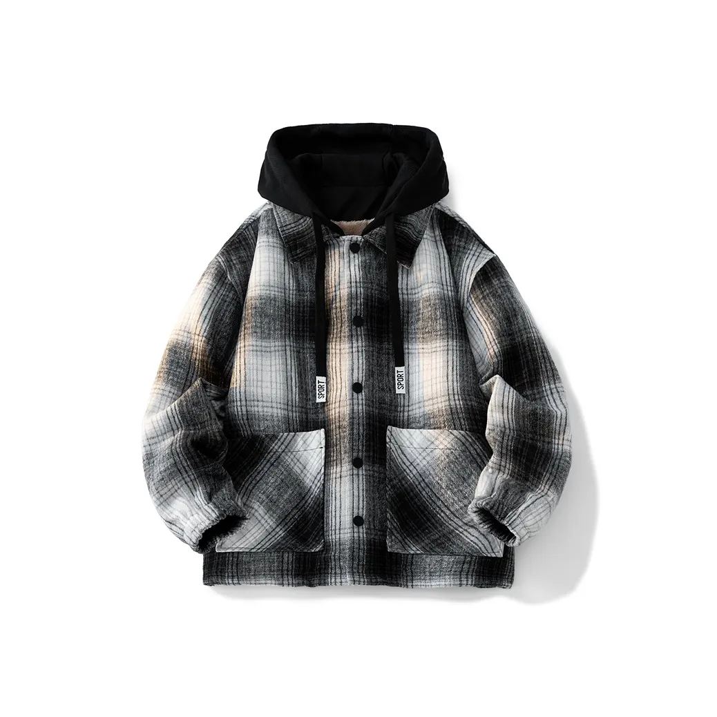 Playboy Черный Белый Клетчатый Мужская Куртка