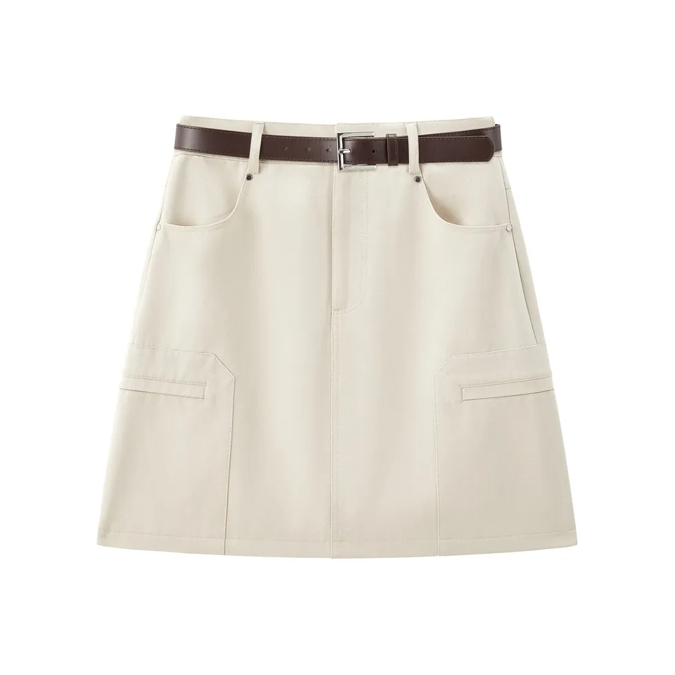PEACEBIRD Повседневные короткие юбки для женщин