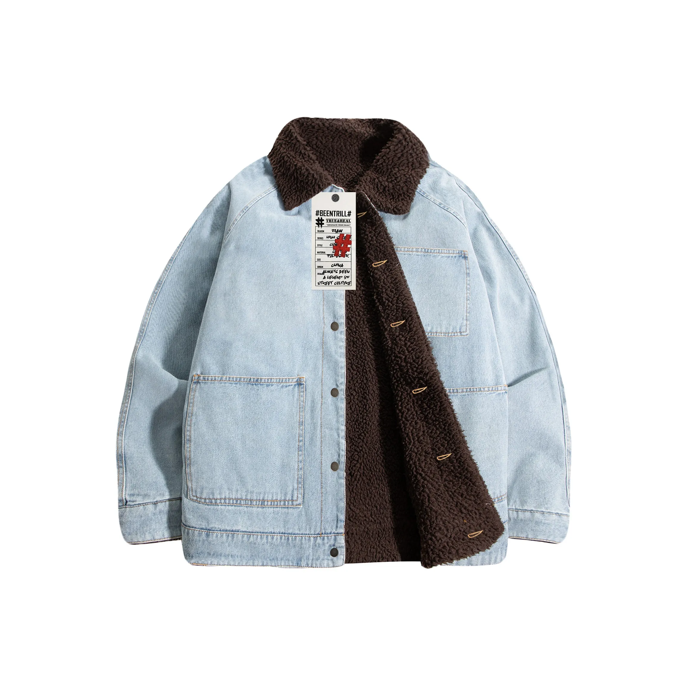 BEENTRILL Вельвет Feel Пальто Унисекс