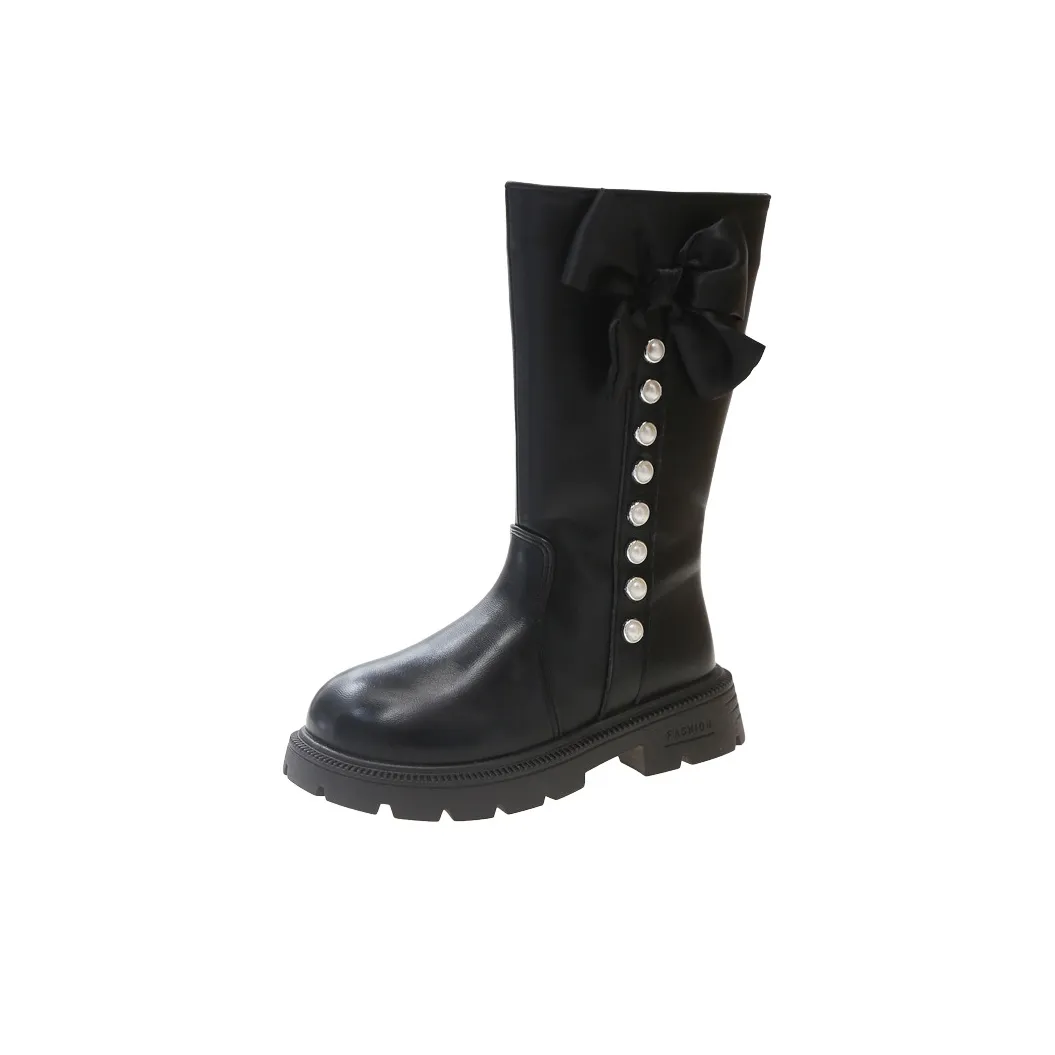 Lv Fielder Детские кожаные сапоги High Top Kids