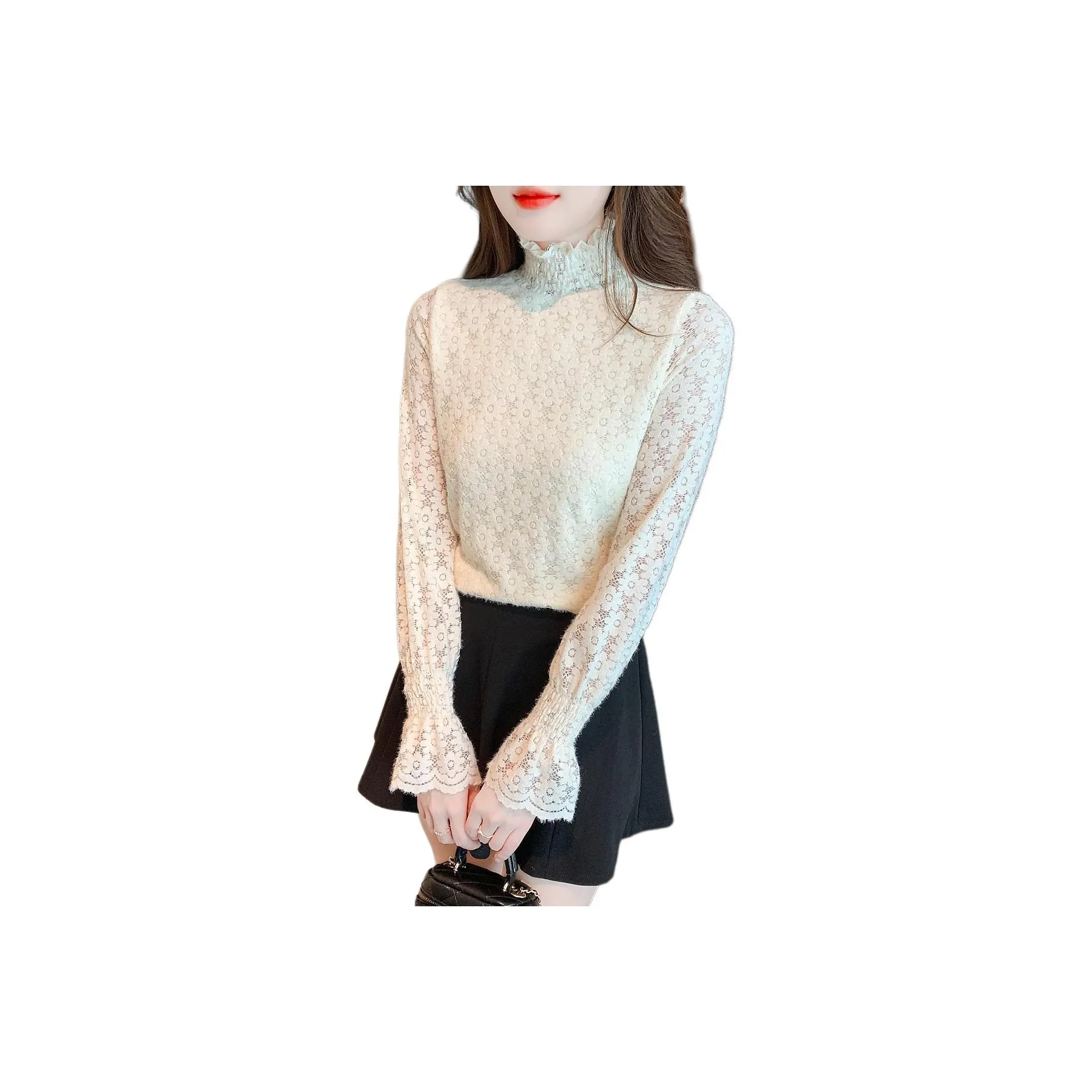 Mu Xiao Xin Рукав-буф Т-рубашка Женская