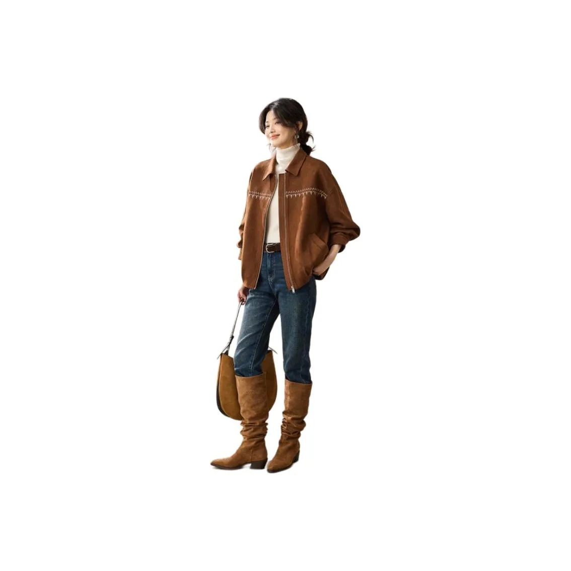 MOHANYIMEI Caramel Brown Женские Куртки