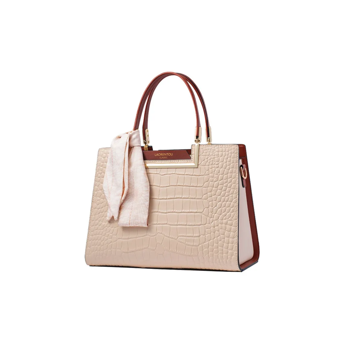 Old Man's Head Коровья кожа с синтетической кожей Сумка Женская Абрикос