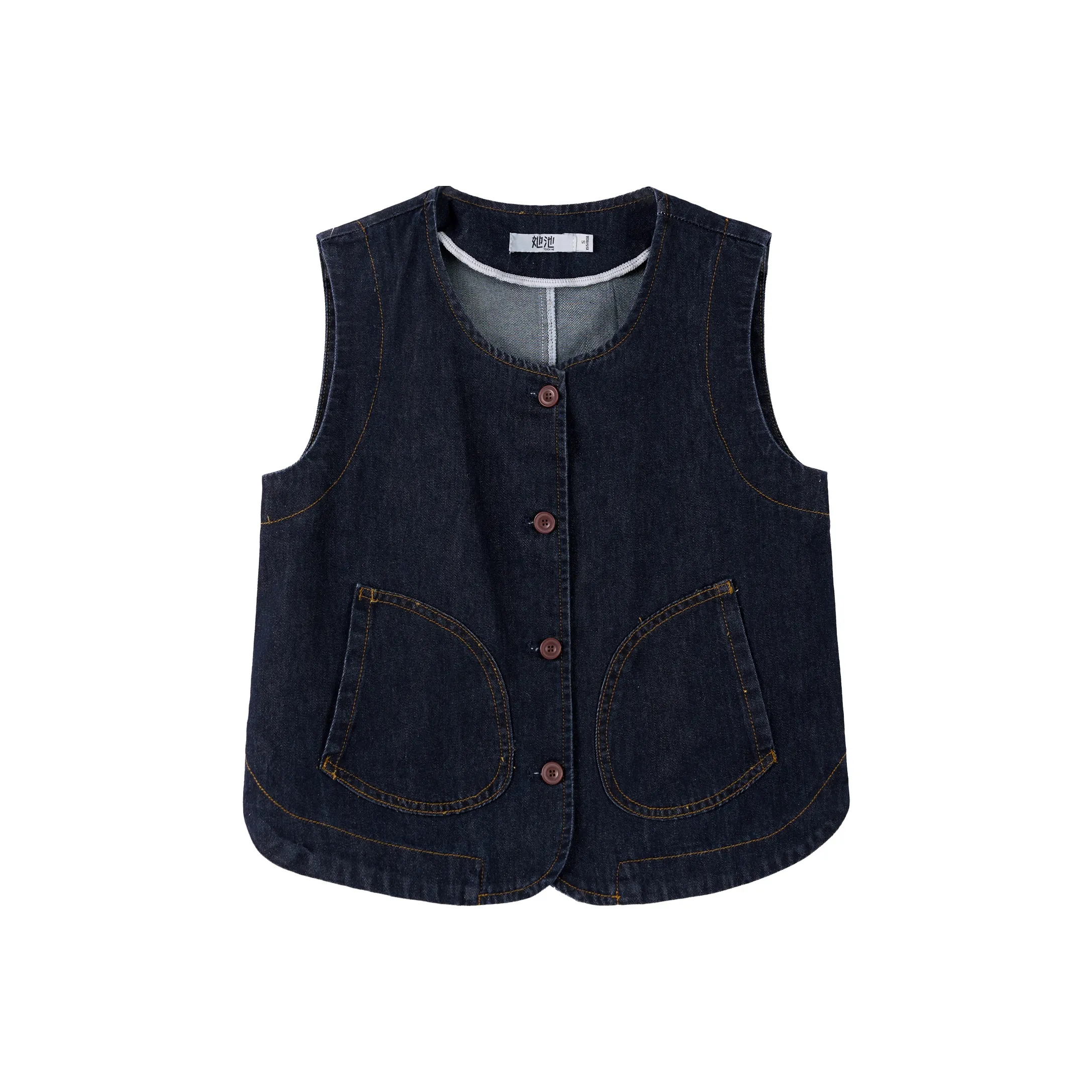 TOUCH Синий Черный Женские Жилеты