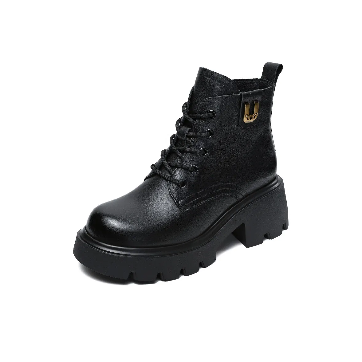 H2 Винтаж Британский стиль Платформа Женская обувь 10 см Мартин Boot Женские