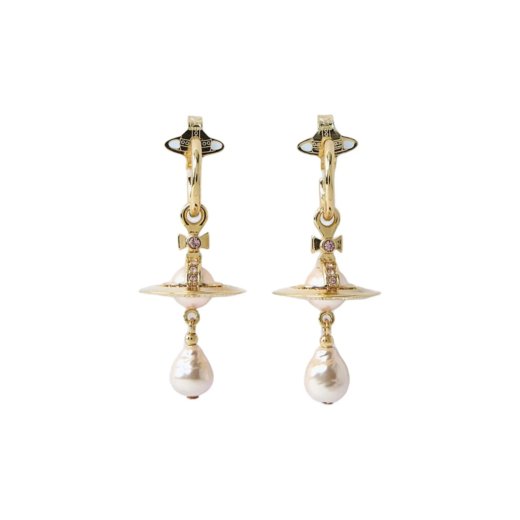 Vivienne Westwood Brass Earrings Женские Золото Розовый Черный