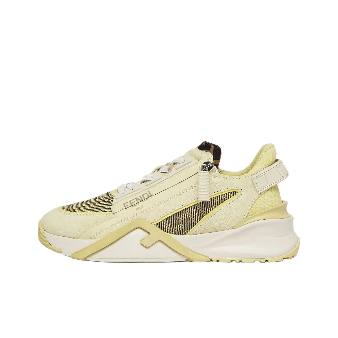 FENDI Flow Casual Shoes Women's Low-Top Light Yellow