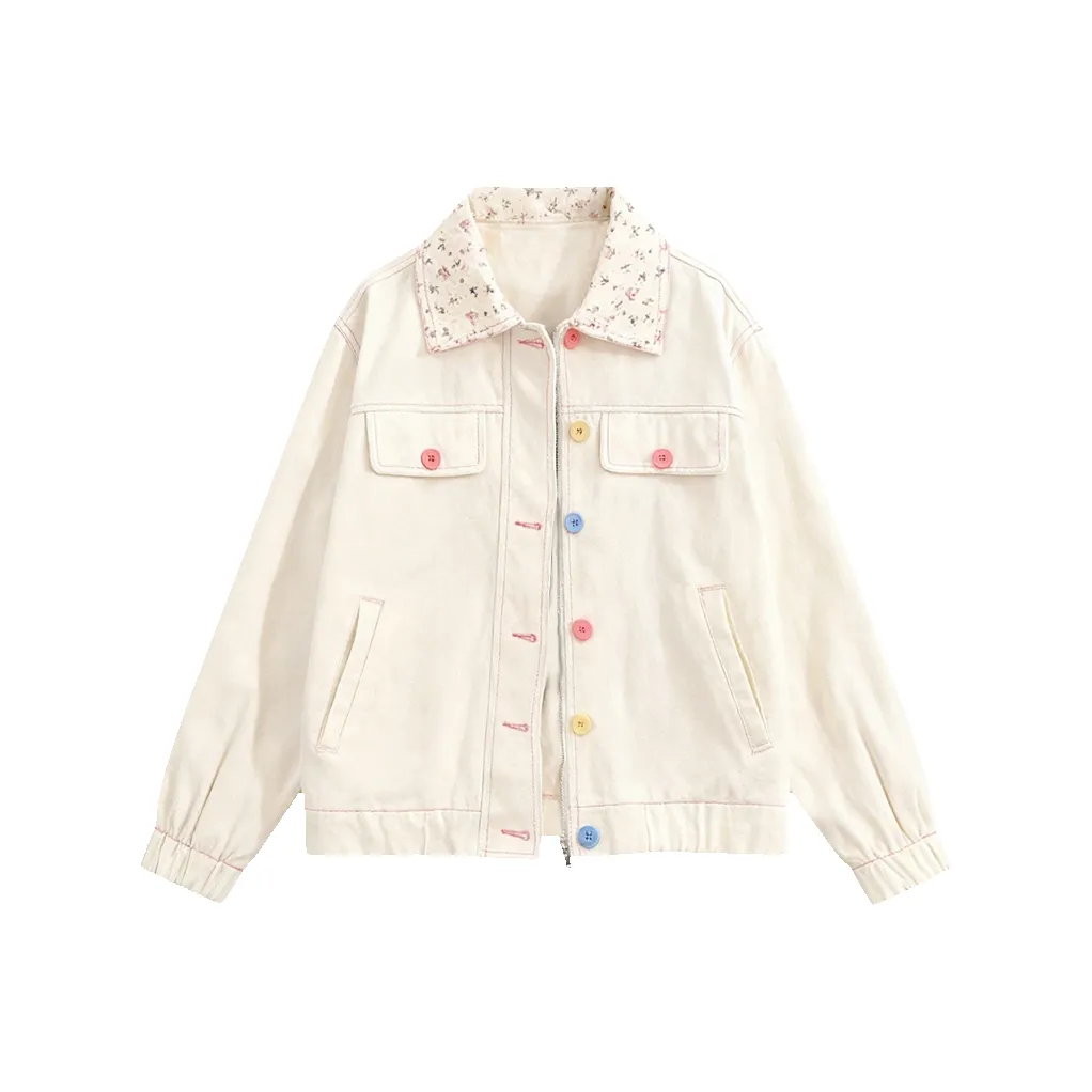 IUNOP Экрю Женские Джинсовые Куртки