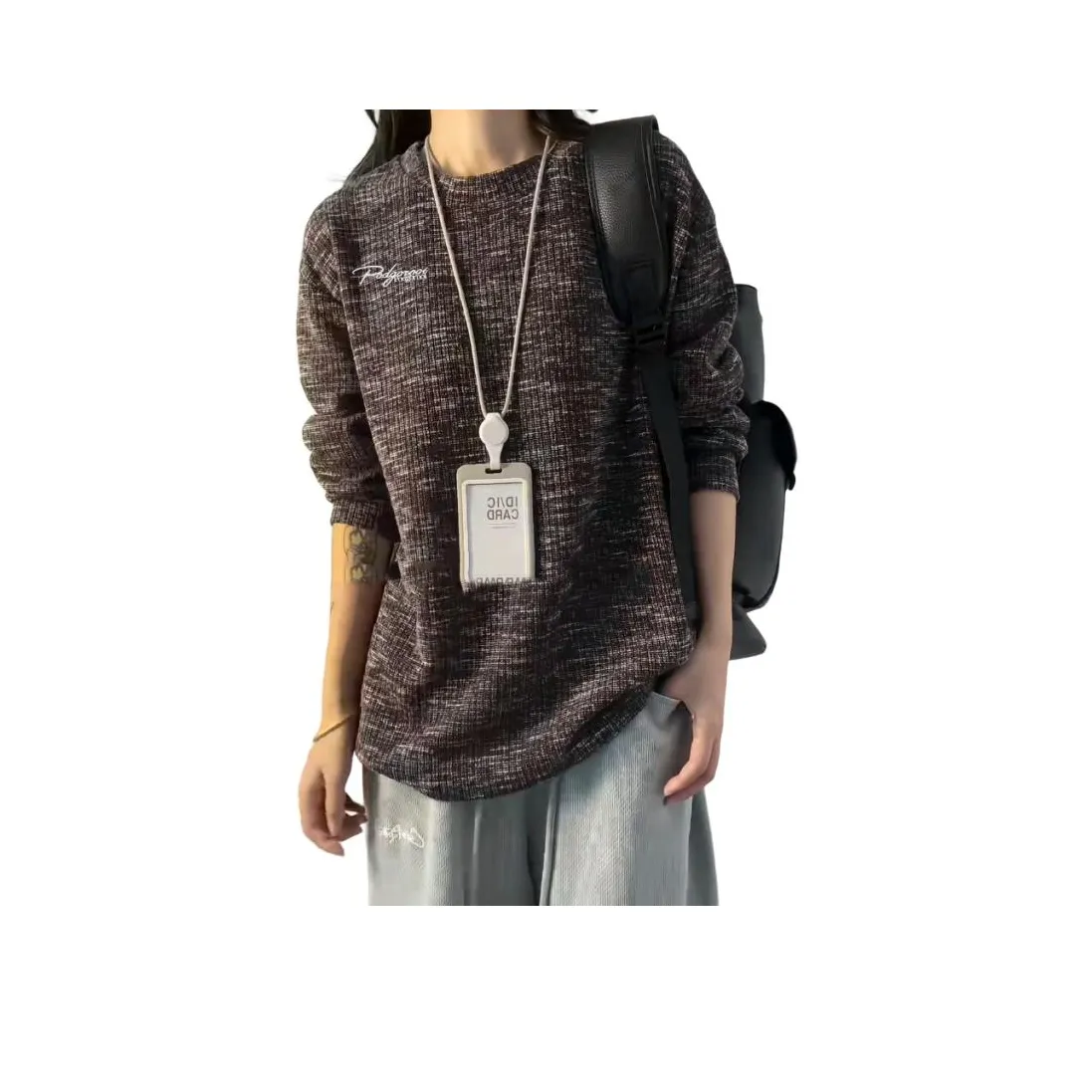 PODGORNOI Бордовый С подарками Съемный Металл Этикетка Мужской Свитшоты