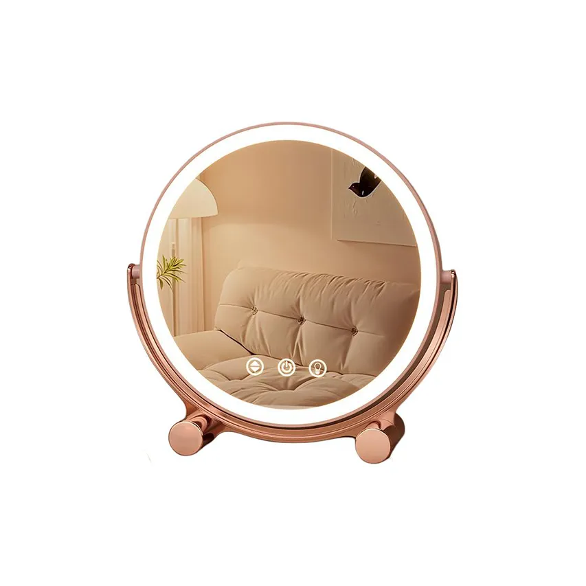 PureLove Портативный Стол Вращающееся Зеркальце Сливочного Стиля Умное с Светом Премиум Спальня Зеркало ДЕСК МЕДИКАЛЬНЫЕ ЗЕРКАЛА