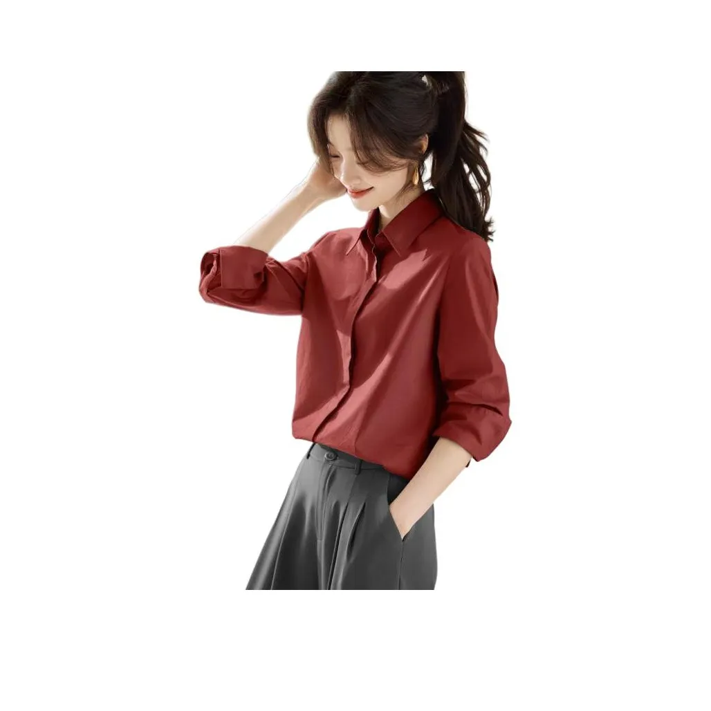 MOHANYIMEI Анкора Красная Женская Рубашка