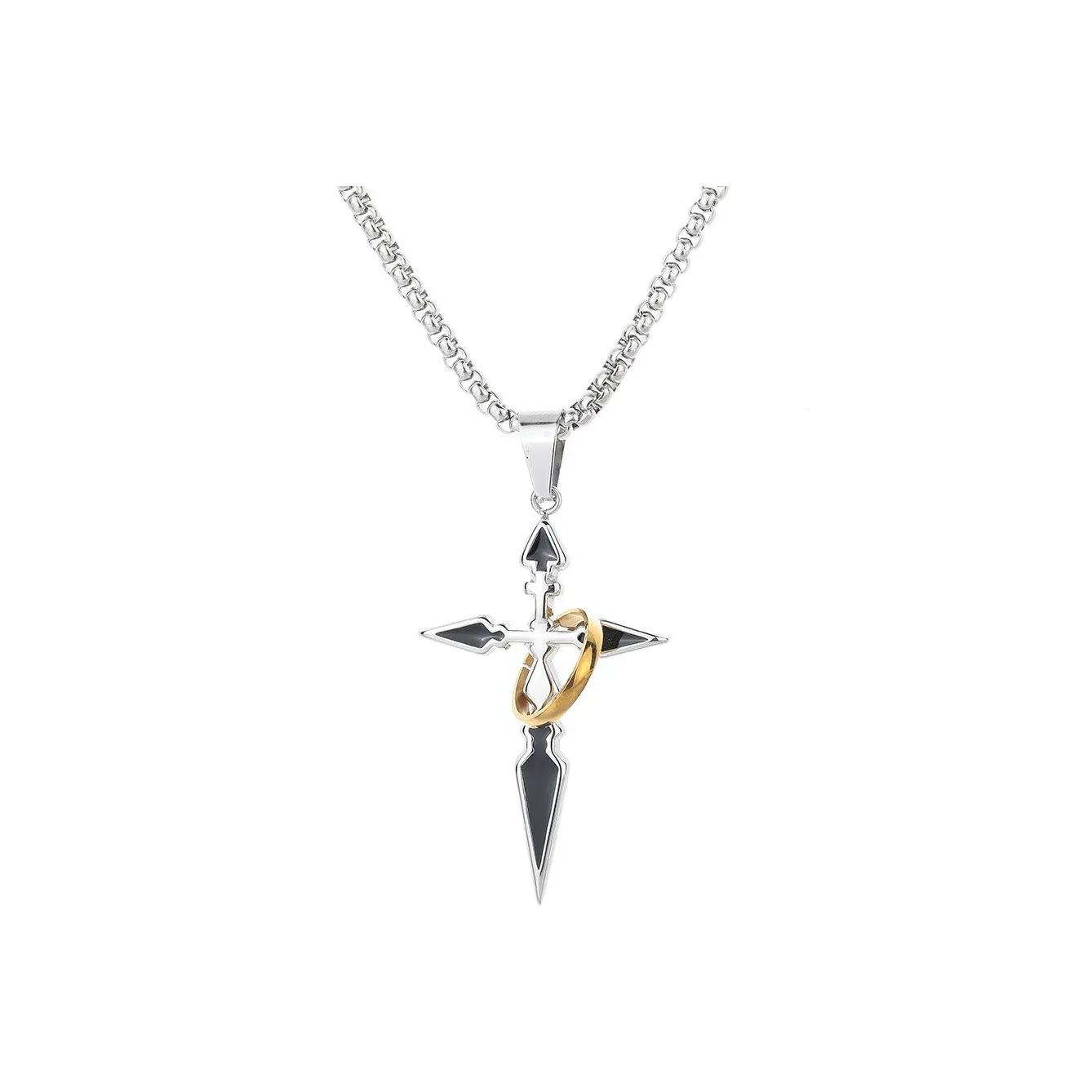 Quarqor 316 Титановая сталь Ожерелья Мужской