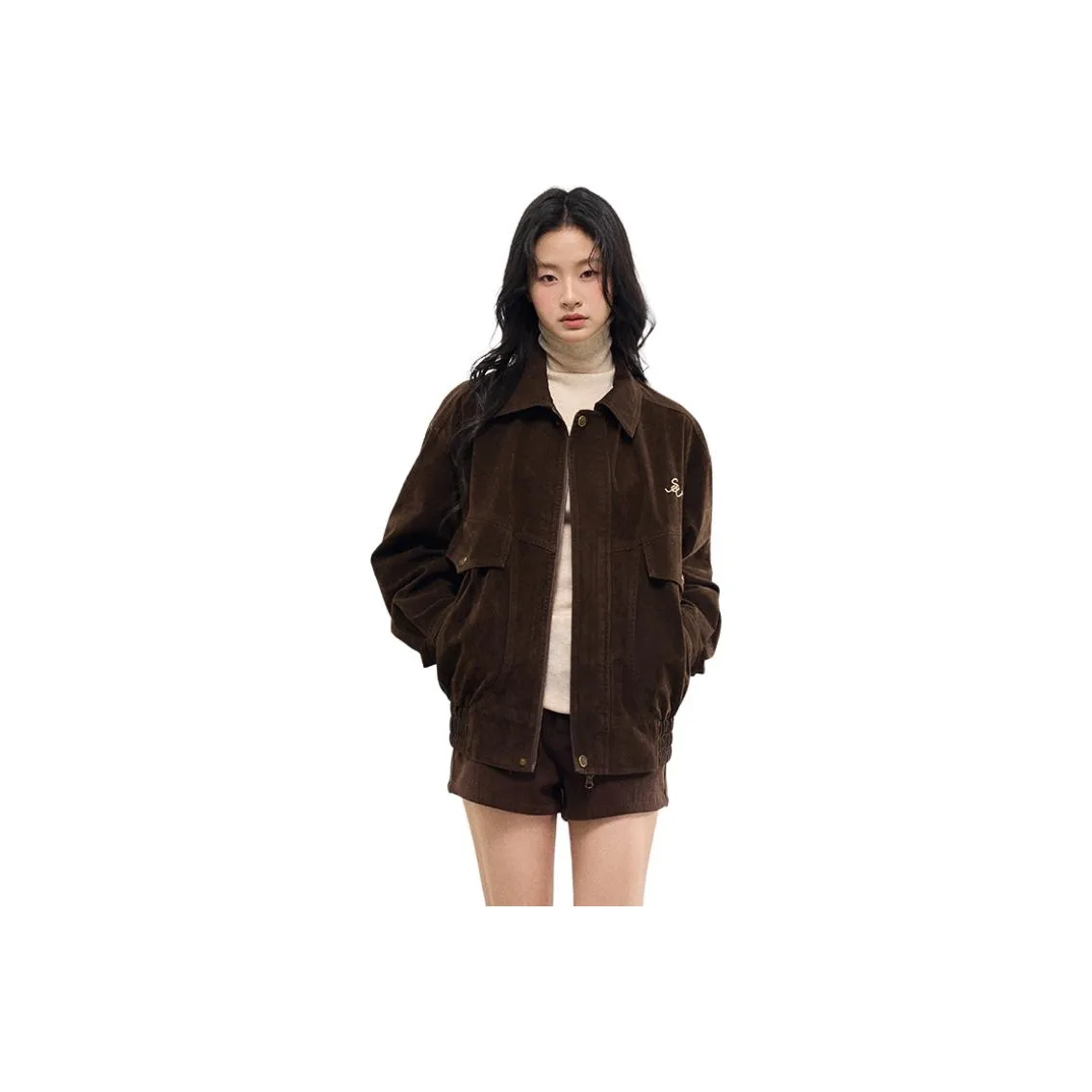 INSLIISA Шоколадно-коричневый Женский Короткий Пальто