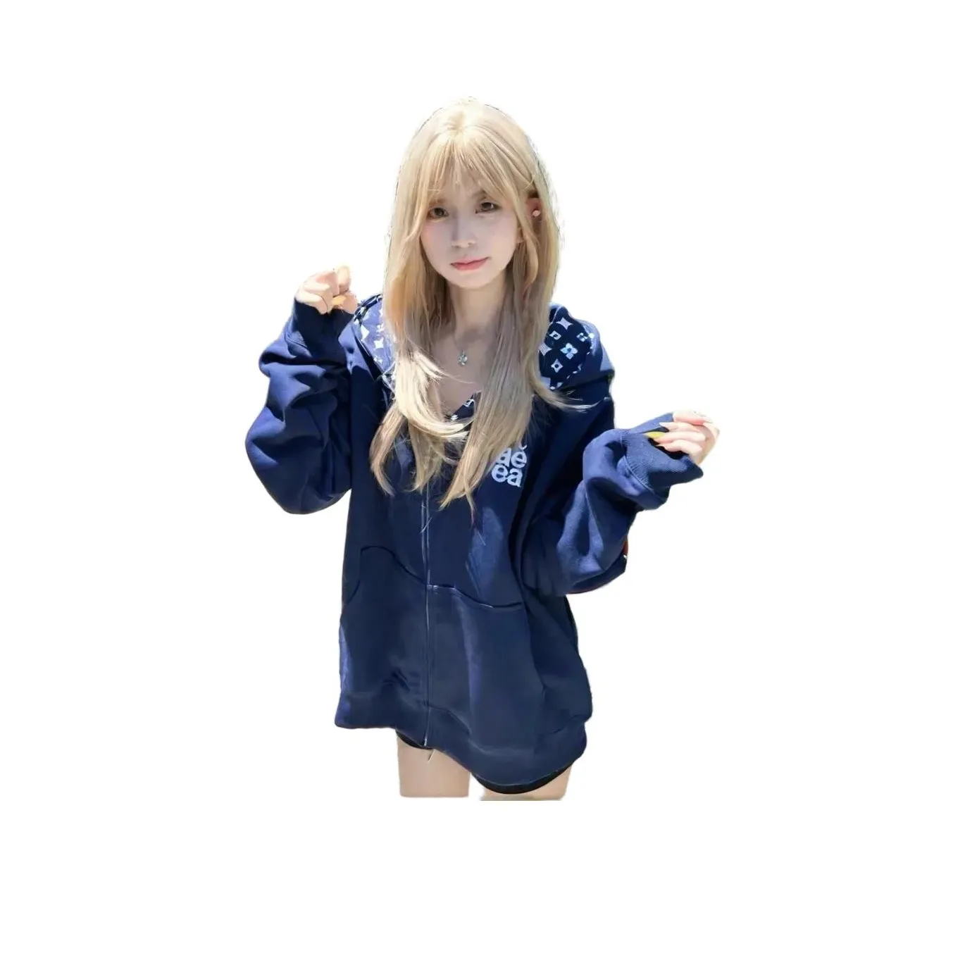 PAZZO Темно-синий синий женский свитшот