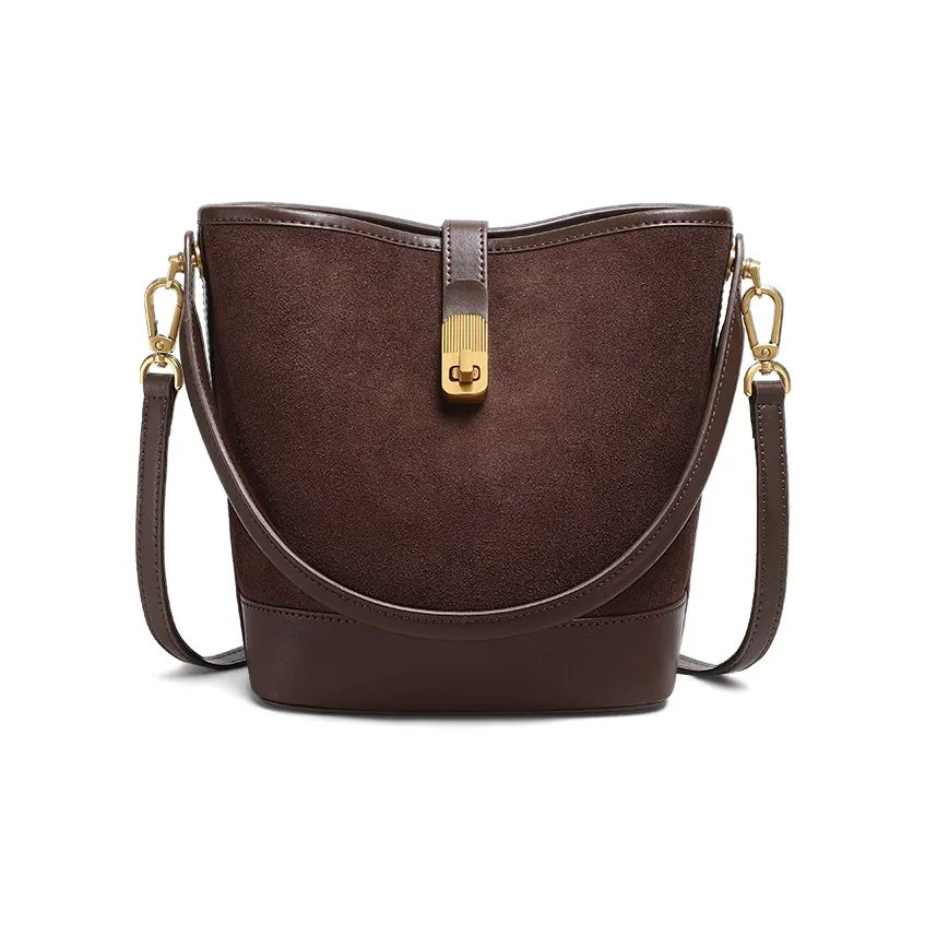 VINEY Сумка из коровьей кожи с синтетической кожей сумка через плечо сумка через плечо сумка-ведро стандартная женская кофейного цвета