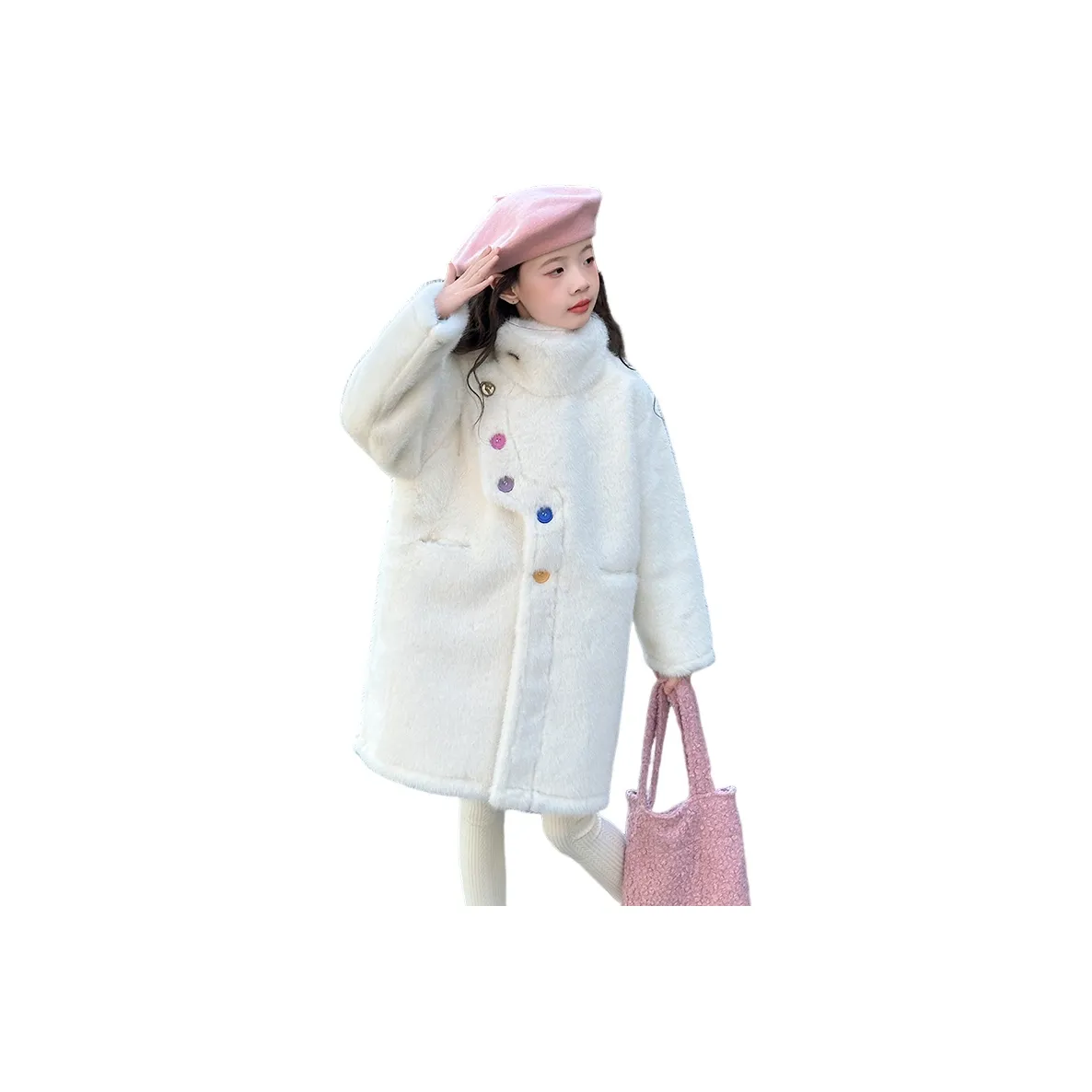 Lanza Мех Искусственный мех Зимний белый цвет Подростки