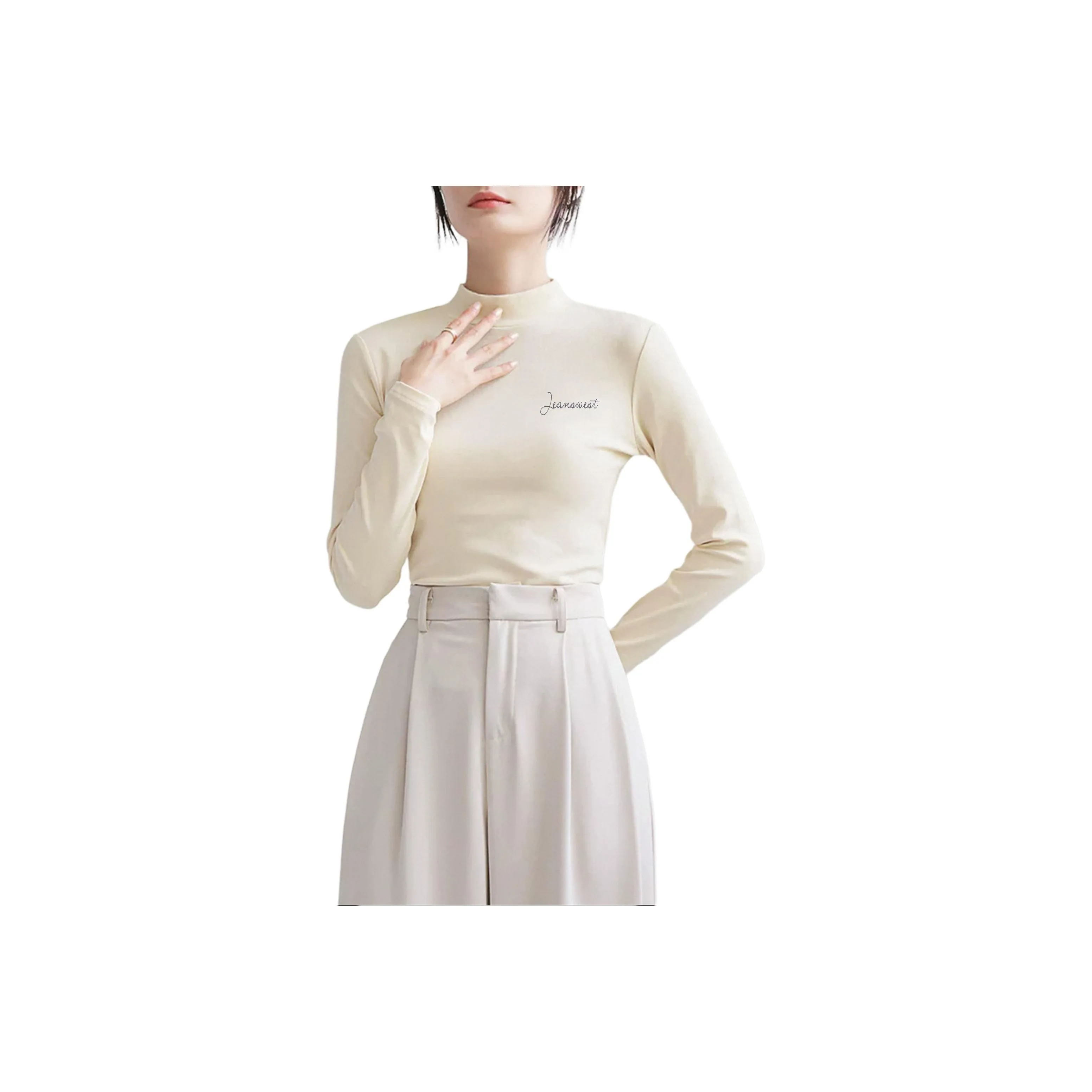 JEANSWEST Стандартная Длинная Рубашка с Длинными Рукавами Женская