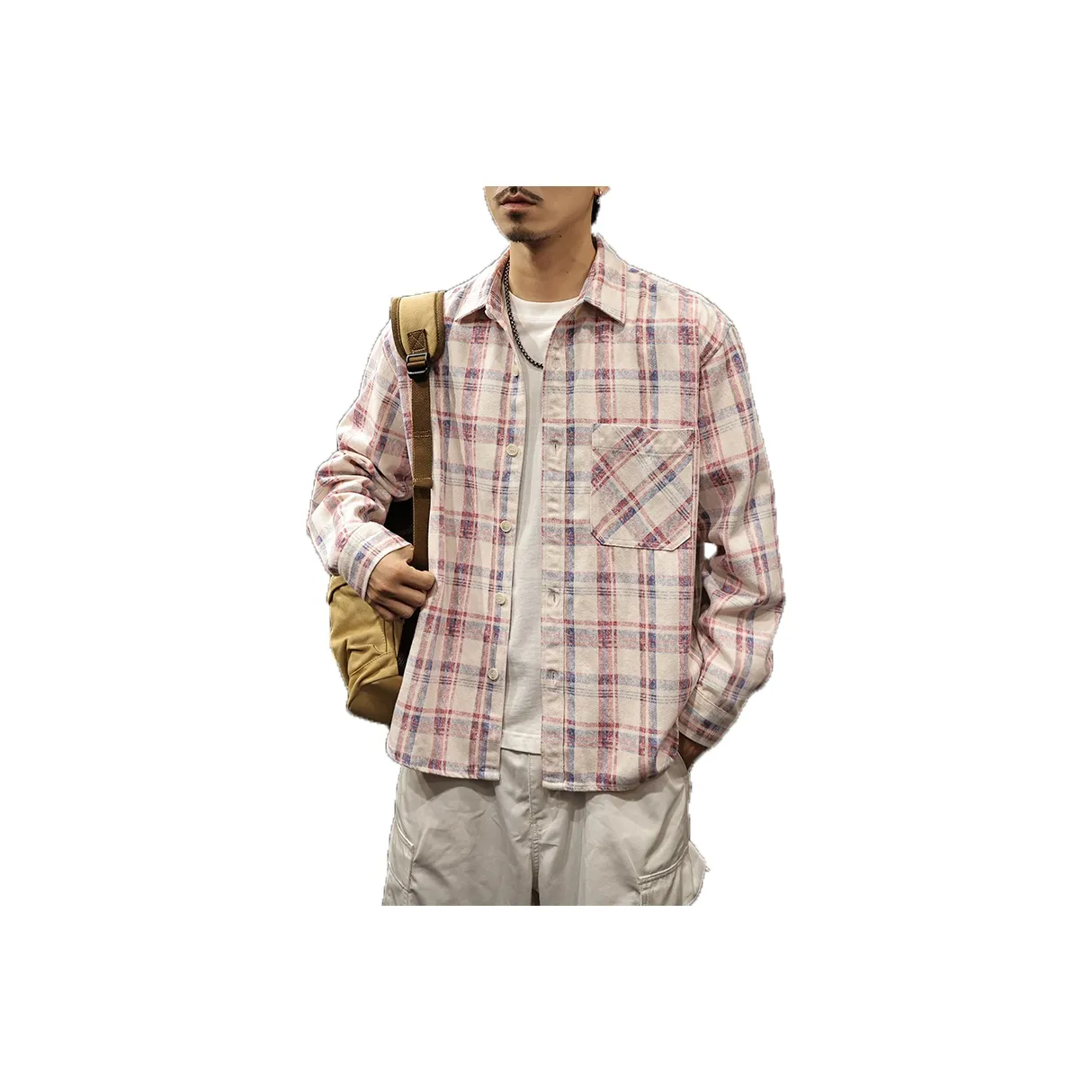 LUJIEBANG Светло-розовые Мужские Рубашки