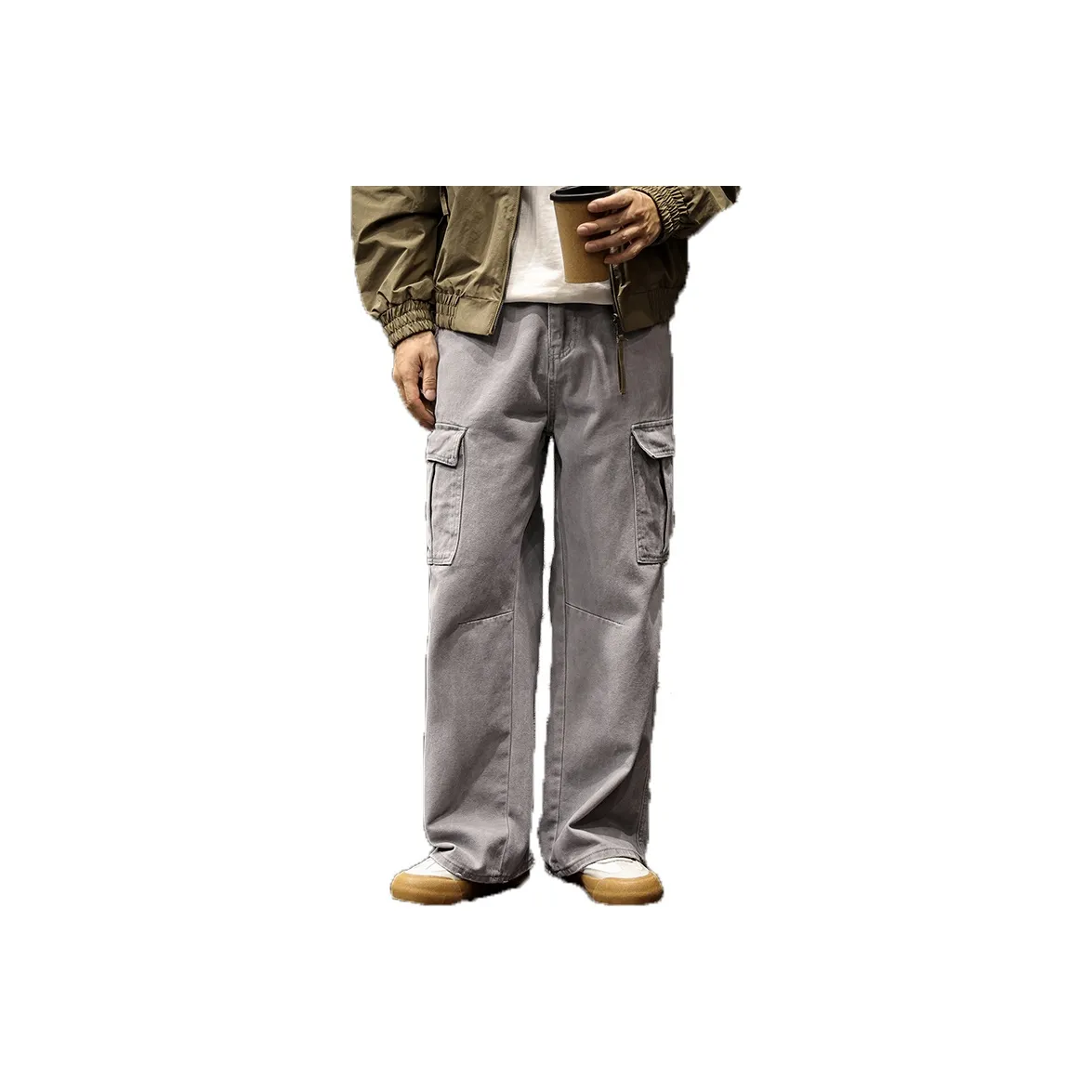 LUJIEBANG Светло-серый Мужские Джинсы