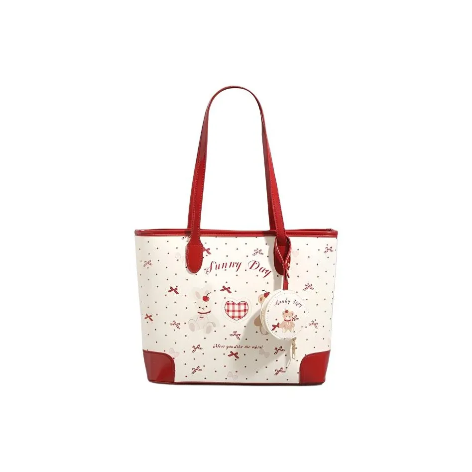 DIFFERENT FACES ПУ (полиуретан) Сумка через плечо Женская Вишнево-красный Белый