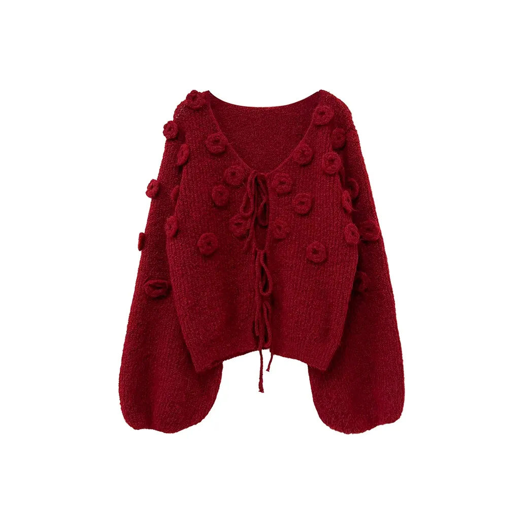 MIMIZI Красный Свитер Женские Свитера