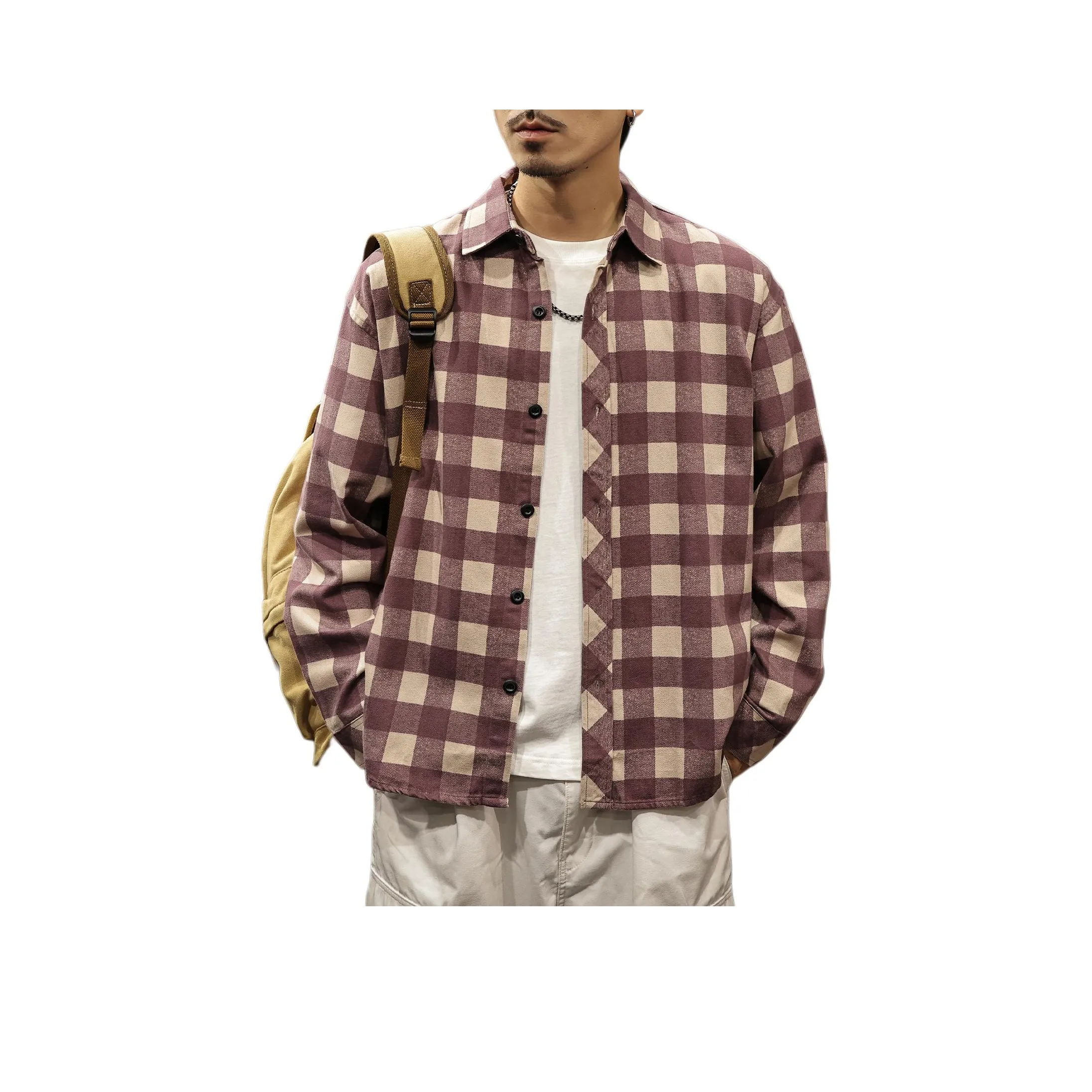 LUJIEBANG Фиолетовый Мужская Рубашка