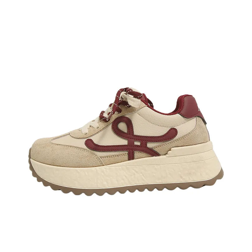 Yalu Preferred Амортизация Высота Увеличение Устойчивость к Износу Водонепроницаемый Противоскользящий Низкий Топ Повседневная Обувь Женская