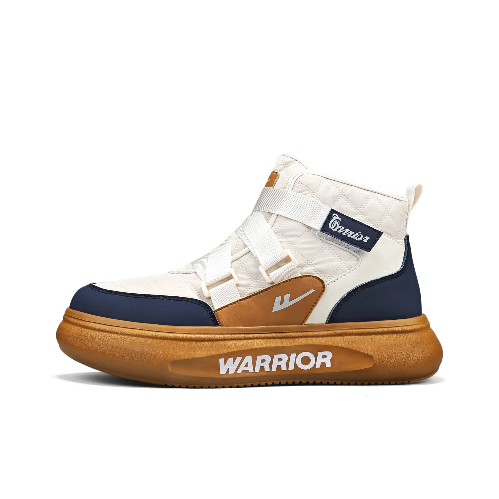 Warrior Теплоизоляционное покрытие устойчивое к истиранию противоскользящее ботинки для снега 9,5 см мужские бежевый хаки темно-синий