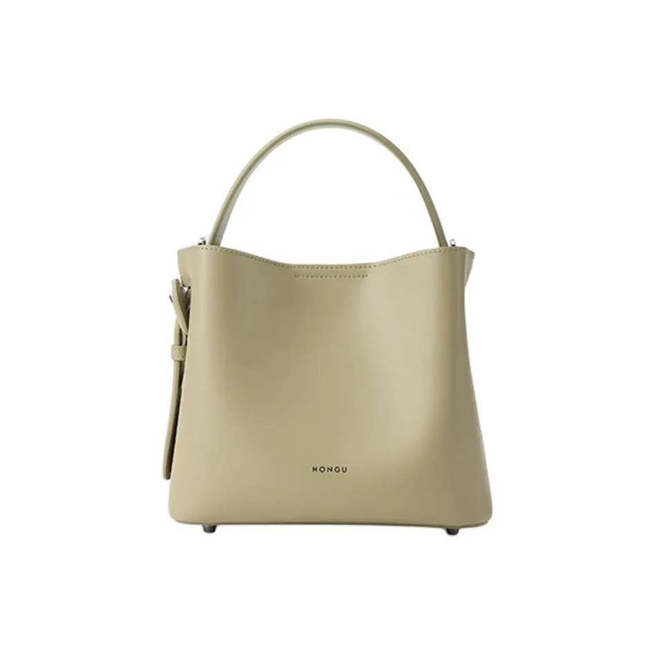 HONGU Коровья кожа Одно плечо Сумка Стандартная Женская Экрю Шалфейный зеленый
