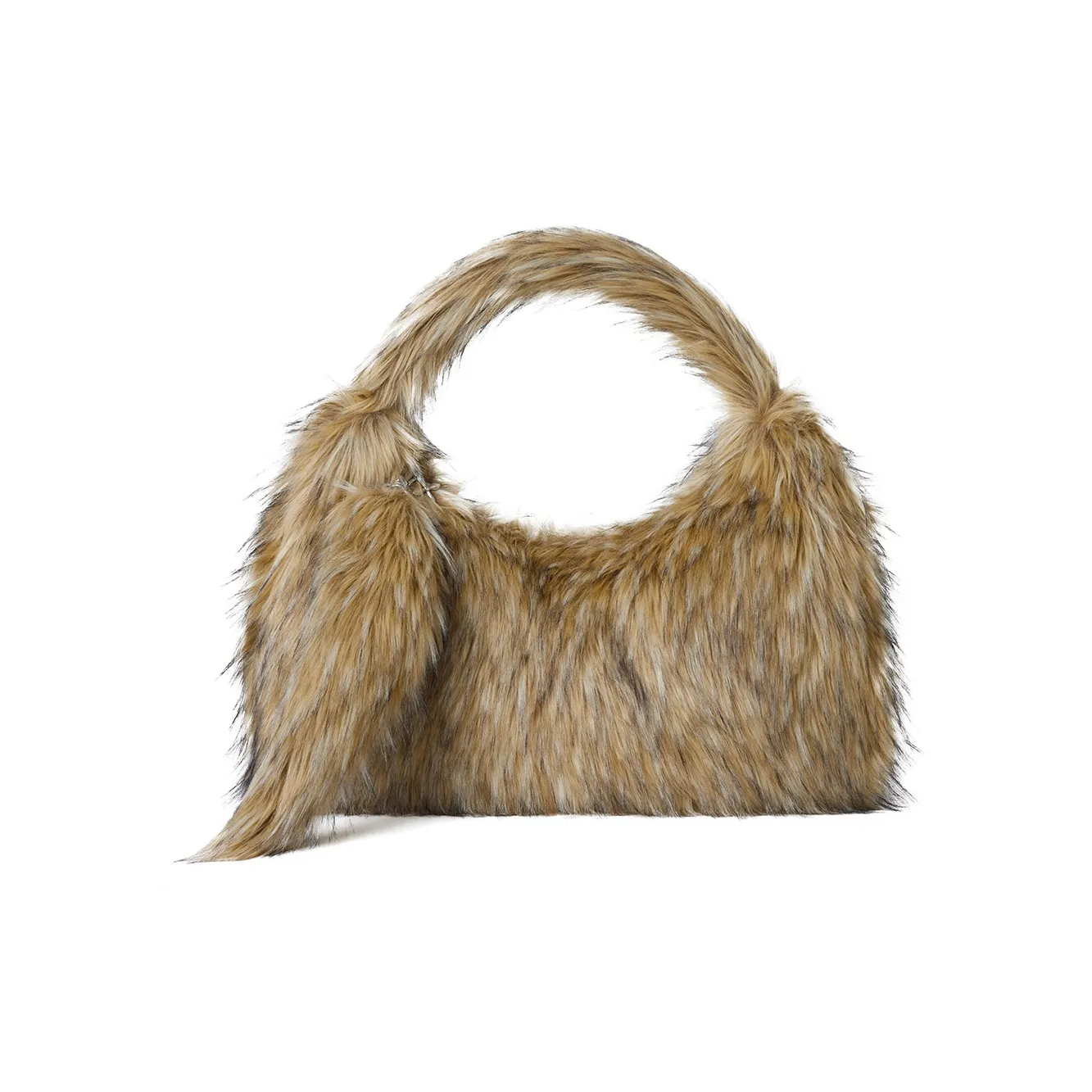 SMFK Акриловая сумка через плечо большая женская цвет коричневый Койот