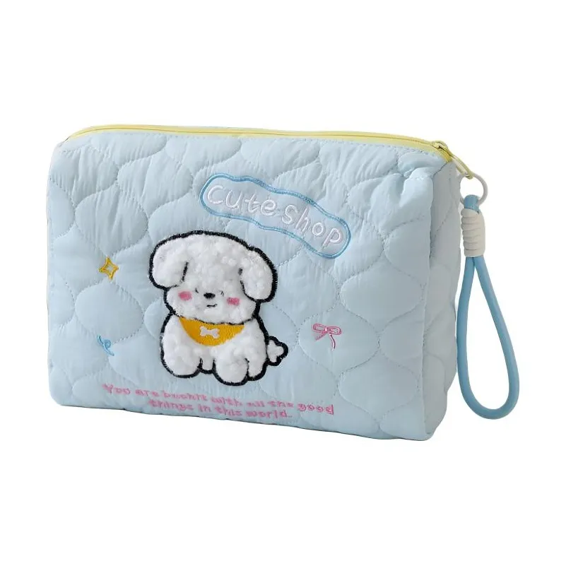 Geanno Милый щенок Косметичка Портативный Уход за кожей Сумка для хранения Большой объем Путешественная сумка для туалетных принадлежностей Клатч Пылезащитный